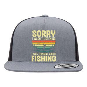 Cool Fishing For Fisherman Bass Trout Fish Hunting Flat Bill Trucker Hat