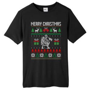 Christmas Firefighter Fire Fire Departt Ugly Gift Tall Fusion ChromaSoft Performance T-Shirt