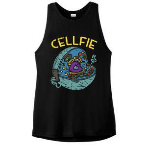 Cell Fie Funny Cellfie Selfie Science Biology Teacher Ladies PosiCharge Tri-Blend Wicking Tank