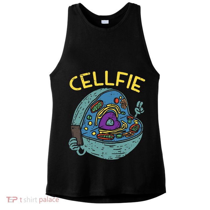 Cell Fie Funny Cellfie Selfie Science Biology Teacher Ladies PosiCharge Tri-Blend Wicking Tank