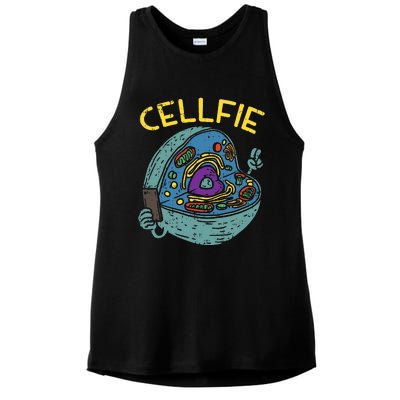 Cell Fie Funny Cellfie Selfie Science Biology Teacher Ladies PosiCharge Tri-Blend Wicking Tank