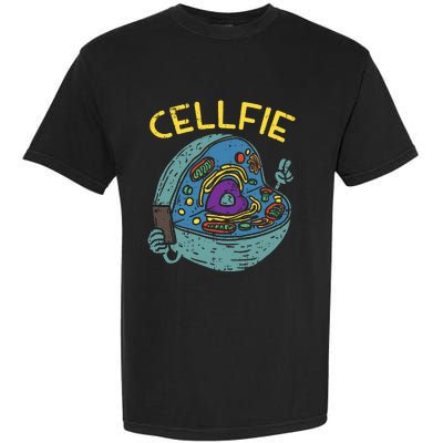 Cell Fie Funny Cellfie Selfie Science Biology Teacher Garment-Dyed Heavyweight T-Shirt