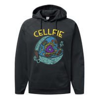 Cell Fie Funny Cellfie Selfie Science Biology Teacher Performance Fleece Hoodie