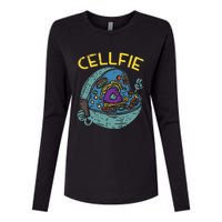 Cell Fie Funny Cellfie Selfie Science Biology Teacher Womens Cotton Relaxed Long Sleeve T-Shirt