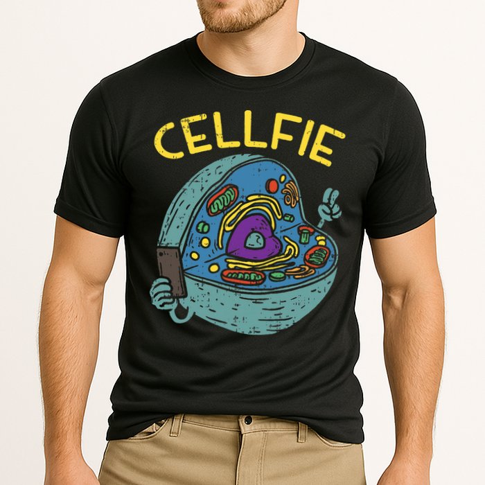 Cell Fie Funny Cellfie Selfie Science Biology Teacher Cooling Performance Crew T-Shirt