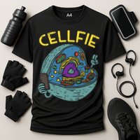 Cell Fie Funny Cellfie Selfie Science Biology Teacher Cooling Performance Crew T-Shirt