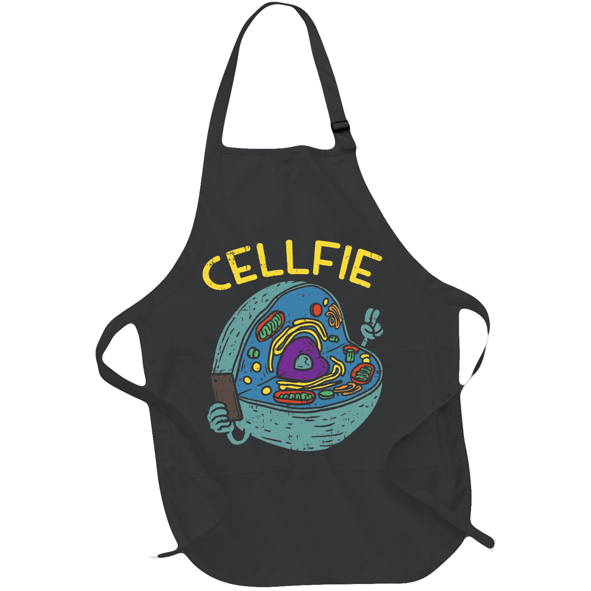 Cell Fie Funny Cellfie Selfie Science Biology Teacher Apron