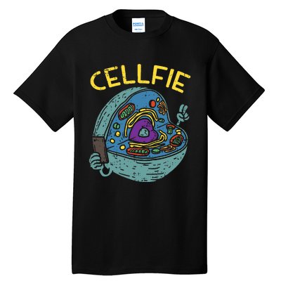 Cell Fie Funny Cellfie Selfie Science Biology Teacher Tall T-Shirt