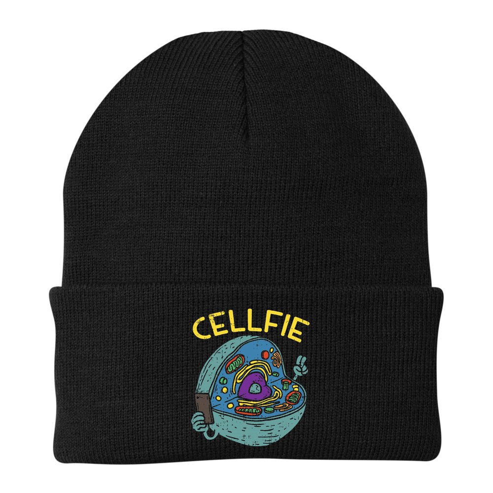 Cell Fie Funny Cellfie Selfie Science Biology Teacher Beanie