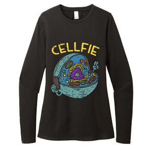 Cell Fie Funny Cellfie Selfie Science Biology Teacher Womens CVC Long Sleeve Shirt