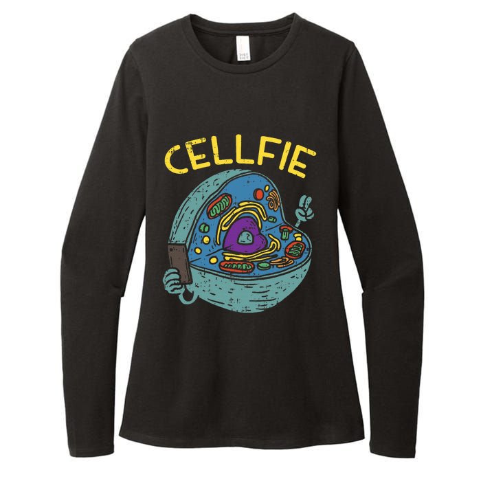 Cell Fie Funny Cellfie Selfie Science Biology Teacher Womens CVC Long Sleeve Shirt