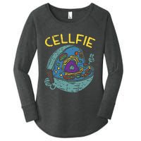 Cell Fie Funny Cellfie Selfie Science Biology Teacher Women's Perfect Tri Tunic Long Sleeve Shirt