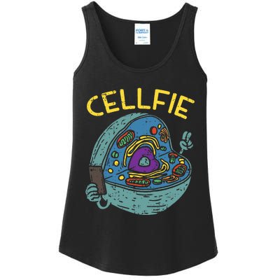 Cell Fie Funny Cellfie Selfie Science Biology Teacher Ladies Essential Tank