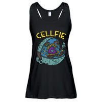 Cell Fie Funny Cellfie Selfie Science Biology Teacher Ladies Essential Flowy Tank