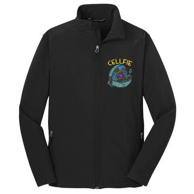 Cell Fie Funny Cellfie Selfie Science Biology Teacher Core Soft Shell Jacket