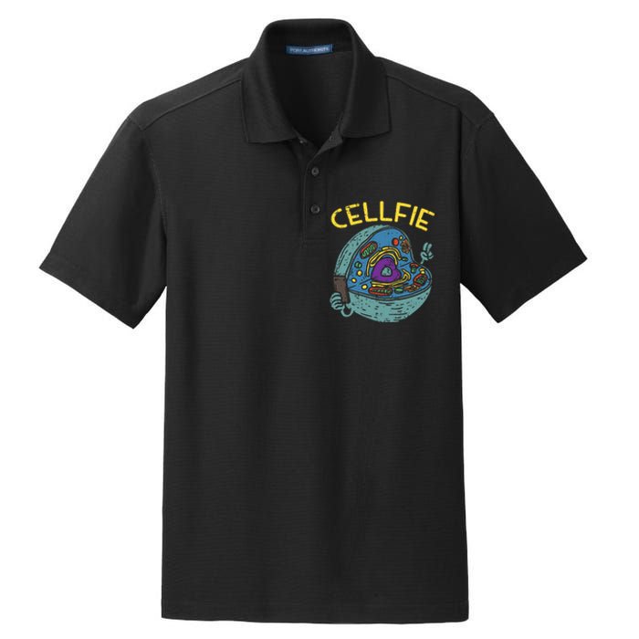 Cell Fie Funny Cellfie Selfie Science Biology Teacher Dry Zone Grid Polo