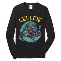 Cell Fie Funny Cellfie Selfie Science Biology Teacher Tall Long Sleeve T-Shirt