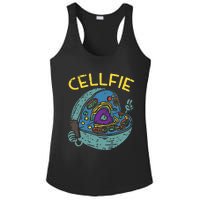 Cell Fie Funny Cellfie Selfie Science Biology Teacher Ladies PosiCharge Competitor Racerback Tank