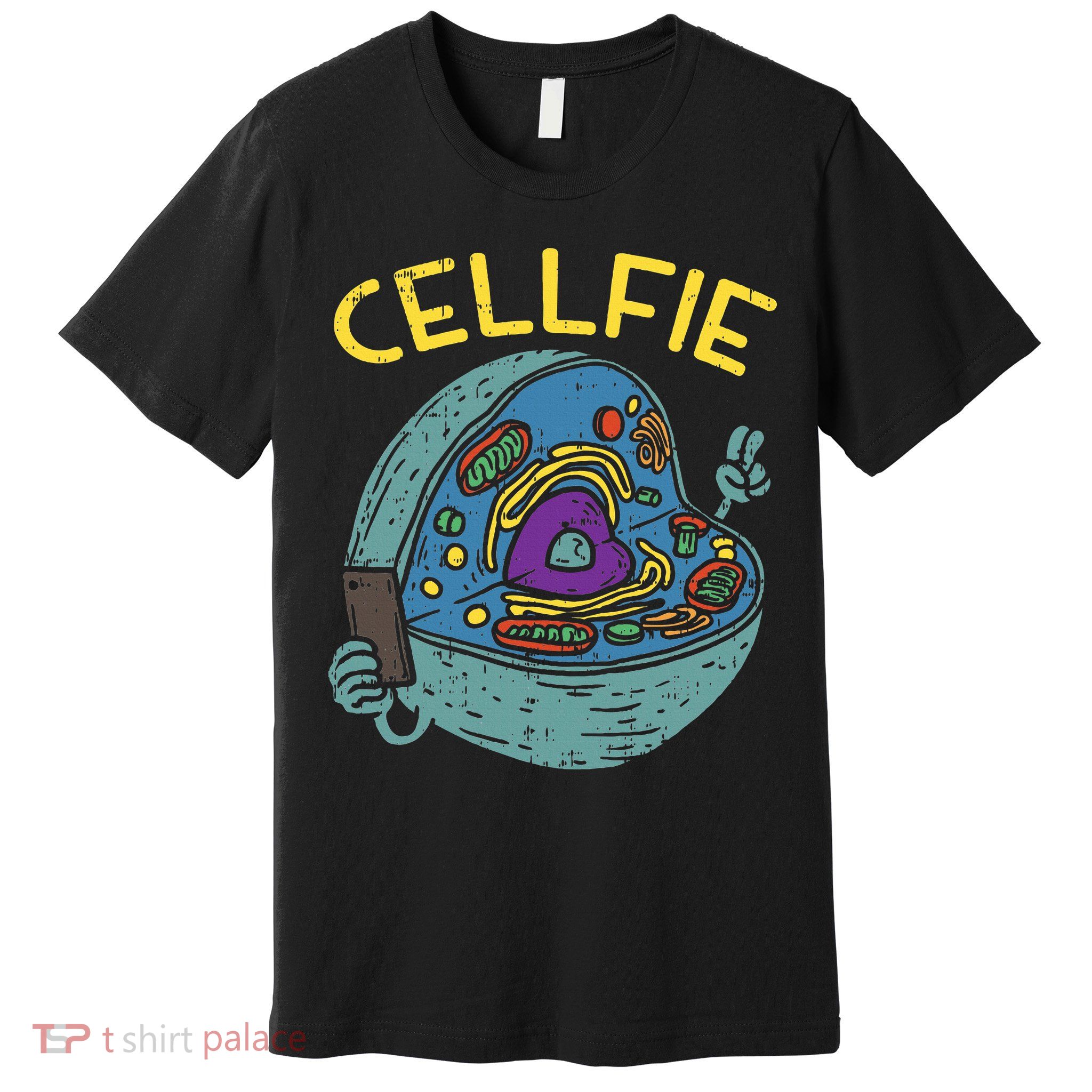 Cell Fie Funny Cellfie Selfie Science Biology Teacher Premium T-Shirt