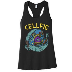 Cell Fie Funny Cellfie Selfie Science Biology Teacher Women's Racerback Tank