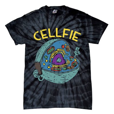 Cell Fie Funny Cellfie Selfie Science Biology Teacher Tie-Dye T-Shirt