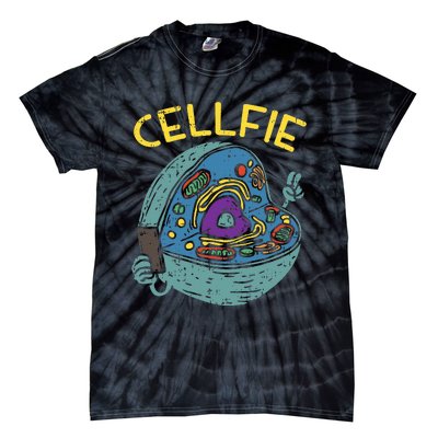 Cell Fie Funny Cellfie Selfie Science Biology Teacher Tie-Dye T-Shirt