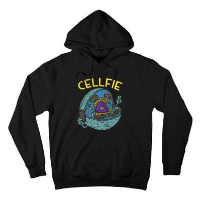 Cell Fie Funny Cellfie Selfie Science Biology Teacher Tall Hoodie