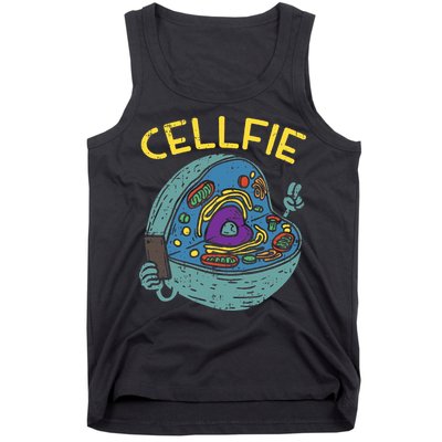 Cell Fie Funny Cellfie Selfie Science Biology Teacher Tank Top