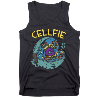 Cell Fie Funny Cellfie Selfie Science Biology Teacher Tank Top