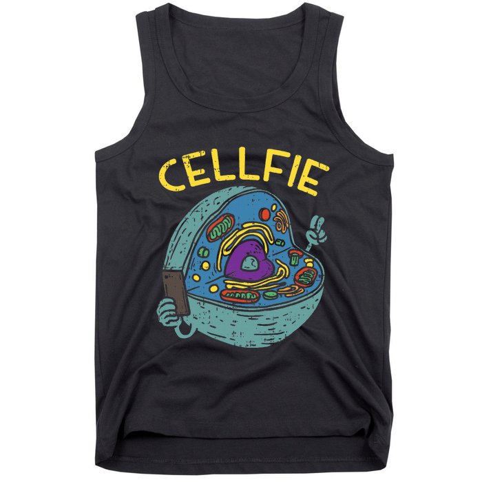 Cell Fie Funny Cellfie Selfie Science Biology Teacher Tank Top