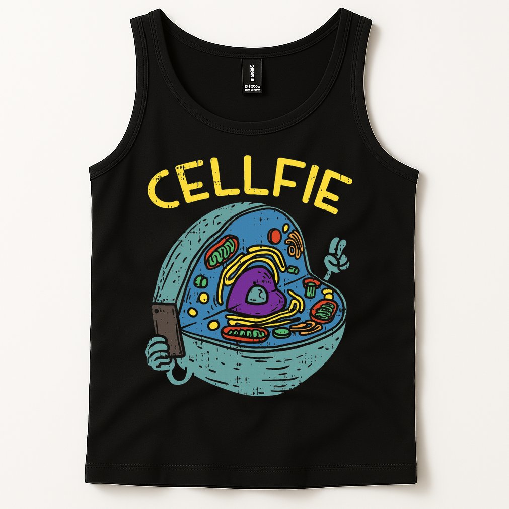 Cell Fie Funny Cellfie Selfie Science Biology Teacher Tank Top