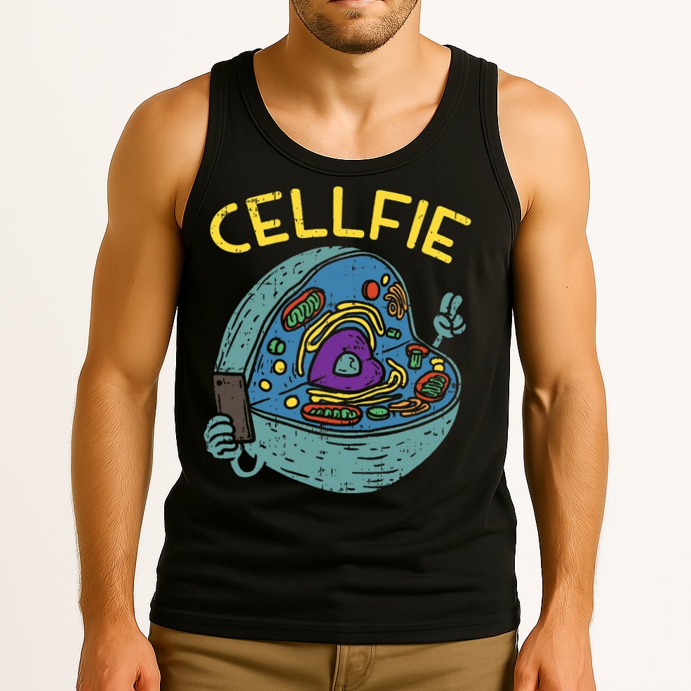 Cell Fie Funny Cellfie Selfie Science Biology Teacher Tank Top