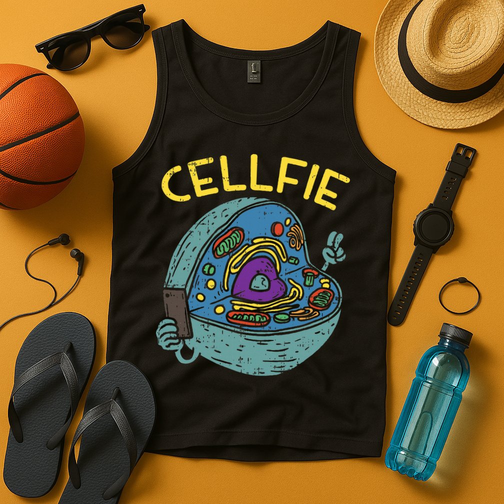 Cell Fie Funny Cellfie Selfie Science Biology Teacher Tank Top