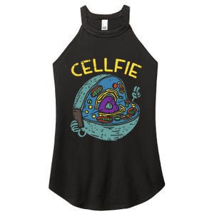 Cell Fie Funny Cellfie Selfie Science Biology Teacher Women's Perfect Tri Rocker Tank