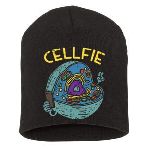 Cell Fie Funny Cellfie Selfie Science Biology Teacher Short Acrylic Beanie