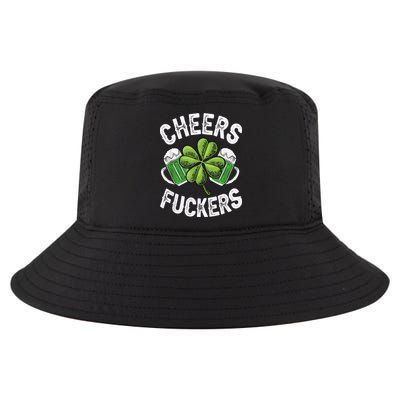 Cheers Fuckers Funny St Patricks Day Irish Drinking Cool Comfort Performance Bucket Hat