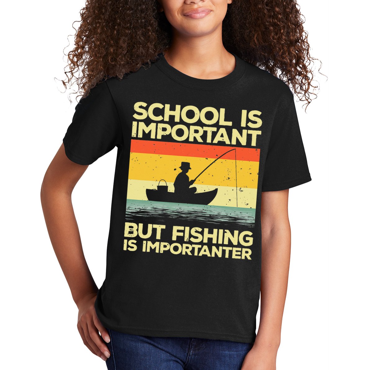 Cool Fishing For Men Women Bass Fishing Fisherman Fish Trout Kids T-Shirt