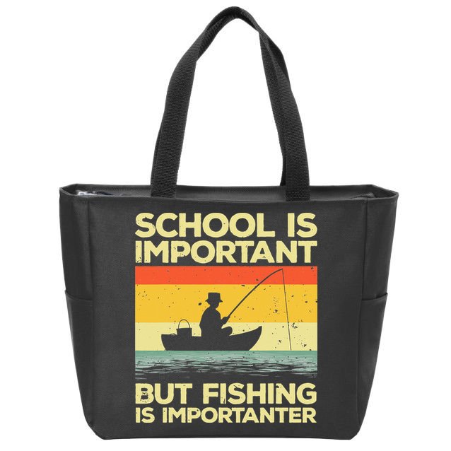 Cool Fishing For Men Women Bass Fishing Fisherman Fish Trout Zip Tote Bag