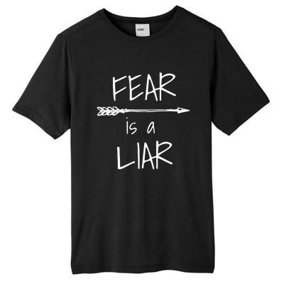 Christian Faith Fear Is A Liar 1 John 418 Tall Fusion ChromaSoft Performance T-Shirt