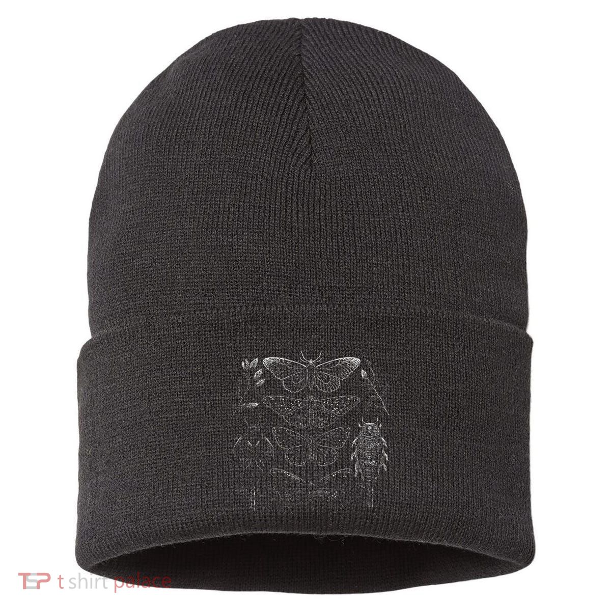 Cute Fairycore Floral Moth Aesthetic Sustainable Knit Beanie