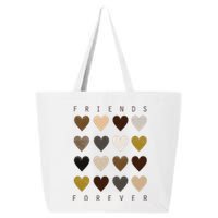 Cute Friends Forever Watercolor Patterned Hearts Friendship 25L Jumbo Tote