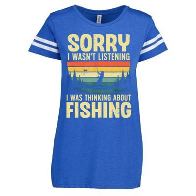 Cool Fishing Fisherman Bass Trout Fish Hunting Enza Ladies Jersey Football T-Shirt