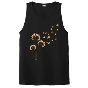 Corgi Flower Fly Dandelion Funny Dog Lover For Mom PosiCharge Competitor Tank