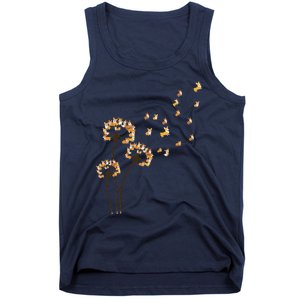 Corgi Flower Fly Dandelion Funny Dog Lover For Mom Tank Top