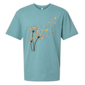 Corgi Flower Fly Dandelion Funny Dog Lover For Mom Sueded Cloud Jersey T-Shirt