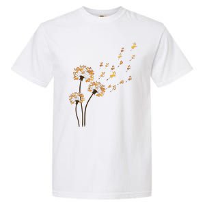 Corgi Flower Fly Dandelion Funny Dog Lover For Mom Garment-Dyed Heavyweight T-Shirt