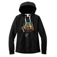 Cute Funny Fisherman Vintage Reel Cool Papa Women's Fleece Hoodie