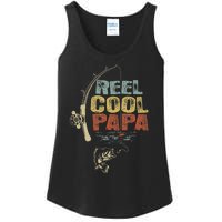 Cute Funny Fisherman Vintage Reel Cool Papa Ladies Essential Tank