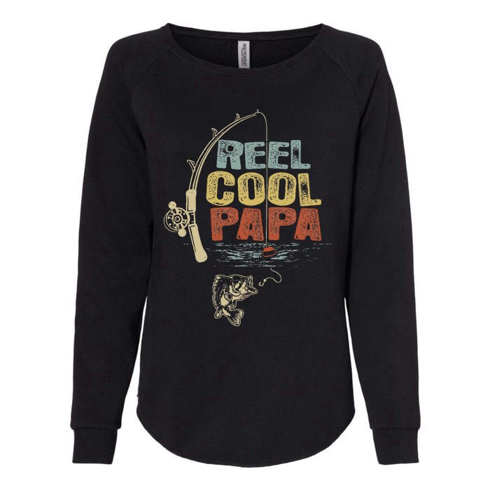 Cute Funny Fisherman Vintage Reel Cool Papa Womens California Wash Sweatshirt