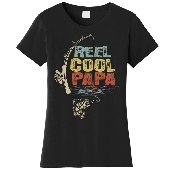 Cute Funny Fisherman Vintage Reel Cool Papa Women's T-Shirt